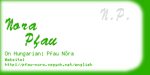 nora pfau business card